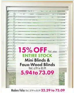 Boscov's Mini Blinds & Faux-Wood Blinds offer