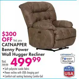 Boscov's CATNAPPER Benny Power Wall Hugger Recliner offer