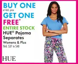 Boscov's HUE Pajama Separates Womens & Plus offer