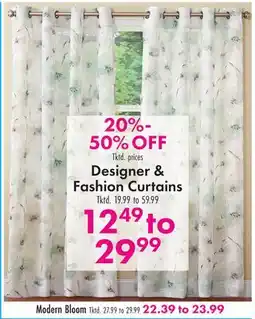 Boscov's Designer & Fashion Curtains offer