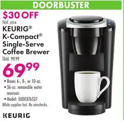 Boscov's KEURIG K-Compact Single-Serve Coffee Brewer offer
