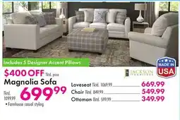 Boscov's Magnolia Sofa offer
