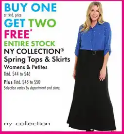 Boscov's ENTIRE STOCK NY COLLECTION Spring Tops & Skirts offer