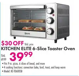 Boscov's KITCHEN ELITE 6-Slice Toaster Oven offer
