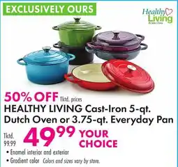Boscov's HEALTHY LIVING Cast-Iron 5-qt. Dutch Oven or 3.75-qt. Everyday Pan offer