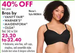 Boscov's Bras by . VANITY FAIR · WARNER'S . MAIDENFORM . OLGA offer