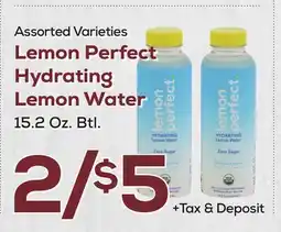 DeCicco & Sons Lemon Perfect Hydrating Lemon Water 15.2 oz.Btl offer