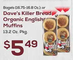 DeCicco & Sons Dave's Killer Bread Organic English Muffins 13.2 Oz. Pkg offer