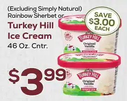 DeCicco & Sons Turkey Hill Ice Cream 46 Oz. Cntr offer