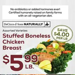 DeCicco & Sons Stuffed Boneless Chicken Breast offer