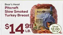 DeCicco & Sons Boar's Head Pitcraft Slow Smoked Turkey Breast offer