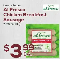 DeCicco & Sons Al Fresco Chicken Breakfast Sausage 7-7.5 Oz. Pkg offer