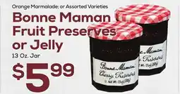 DeCicco & Sons Bonne Maman Fruit Preserves or Jelly 13 Oz. Jar offer