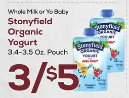 DeCicco & Sons Stonyfield Organic Yogurt 3.4-3.5 Oz. Pouch offer