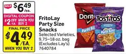 Stop&Shop FritoLay Party Size Snacks offer