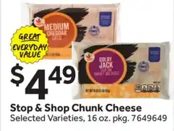 Stop&Shop Stop & Shop Chunk Cheese offer