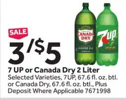 Stop&Shop 7 UP or Canada Dry offer