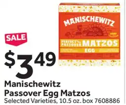 Stop&Shop Manischewitz Passover Egg Matzos offer