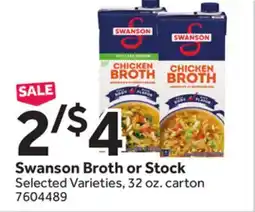 Stop&Shop Swanson Broth or Stock offer