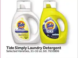 Stop&Shop Tide Simply Laundry Detergent offer