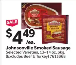 Stop&Shop Johnsonville Smoked Sausage offer