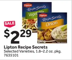 Stop&Shop Lipton Recipe Secrets offer