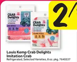 Stop&Shop Louis Kemp Crab Delights Imitation Crab offer