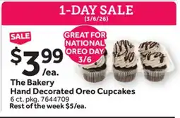 Stop&Shop The Bakery Hand Decorated Oreo Cupcakes offer