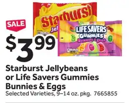 Stop&Shop Starburst Jellybeans or Life Savers Gummies Bunnies & Eggs offer