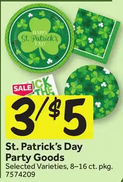 Stop&Shop St. Patrick's Day Party Goods offer