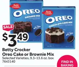 Stop&Shop Betty Crocker Oreo Cake or Brownie Mix offer
