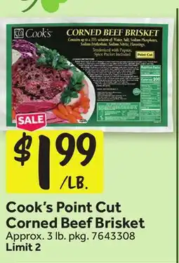 Stop&Shop Cook's Point Cut Corned Beef Brisket offer