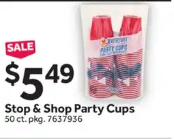 Stop&Shop Stop & Shop Party Cups offer