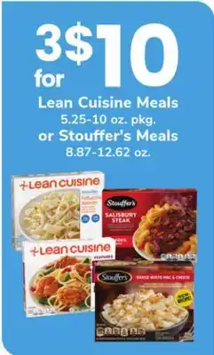 ACME Lean Cuisine Meals 5.25-10 oz. pkg. or Stouffer's Meals 8.87-12.62 oz offer