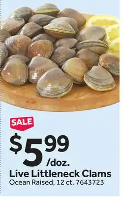 Stop&Shop Live Littleneck Clams offer