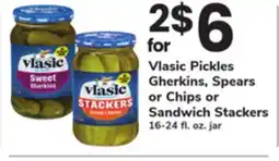 ACME Vlasic Pickles Gherkins, Spears or Chips or Sandwich Stackers offer