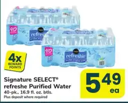 ACME Signature SELECT refreshe Purified Water offer