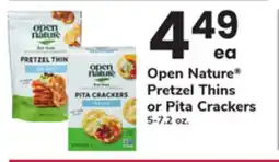 ACME Open Nature Pretzel Thins or Pita Crackers offer