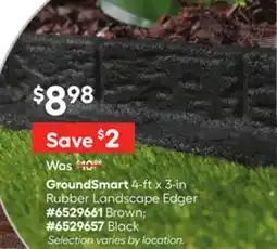 Lowe's GroundSmart 4-ft x 3-in Rubber Landscape Edger offer