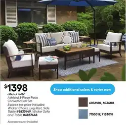 Lowe's Ashford 8-Piece Patio Conversation Set offer