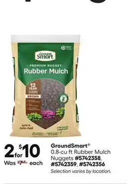 Lowe's 0.8-cu ft Rubber Mulch Nuggets offer