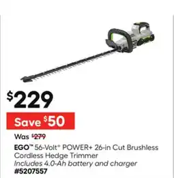 Lowe's EGO 56-VoltG POWER+ 26-in Cut Brushless Cordless Hedge Trimmer offer