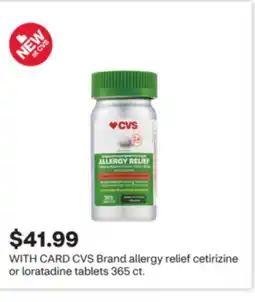 CVS CVS Brand allergy relief cetirizine or loratadine tablets offer