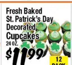 Western Beef Fresh Baked St. Patrick's Day Decorated Cupcakes offer