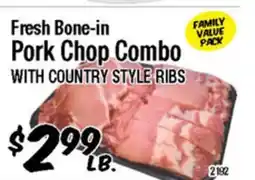 Western Beef Fresh Bone-in Pork Chop Combo WITH COUNTRY STYLE RIBS offer