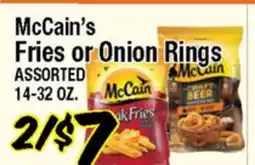 Western Beef McCain's Fries or Onion Rings offer