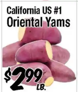 Western Beef California US #1 Oriental Yams offer