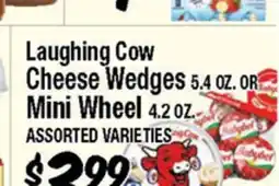 Western Beef Laughing Cow Cheese Wedges 5.4 OZ. OR Mini Wheel 4.2 OZ offer