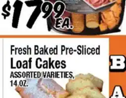Western Beef Fresh Baked Pre-Sliced Loaf Cakes offer