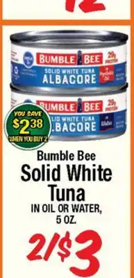 Western Beef Bumble Bee Solid White Tuna offer